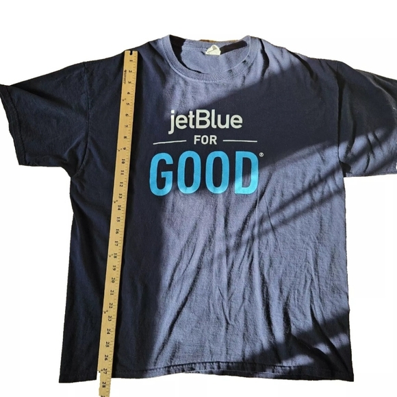 JetBlue for Good Million Hours of Caring Size XL T-Shirt Airline Crewmember Blue - Picture 3 of 9